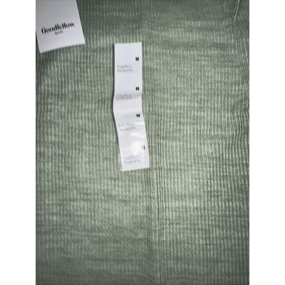 NWT Goodfellow & Co Men's Medium Sage Green Long Sleeve Textured Henley. NWT - Picture 7 of 8